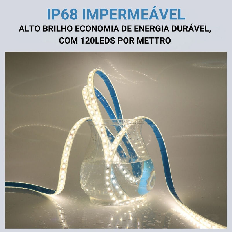 Fita Led para Piscina ( 10w/m IP68 2835 24v 1000lumens/m 15 metros + Fonte Frete Grátis )