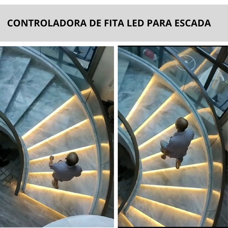 Controlador De Led (Sensor de Escada 32 Canais Com Sensor De Movimento)
