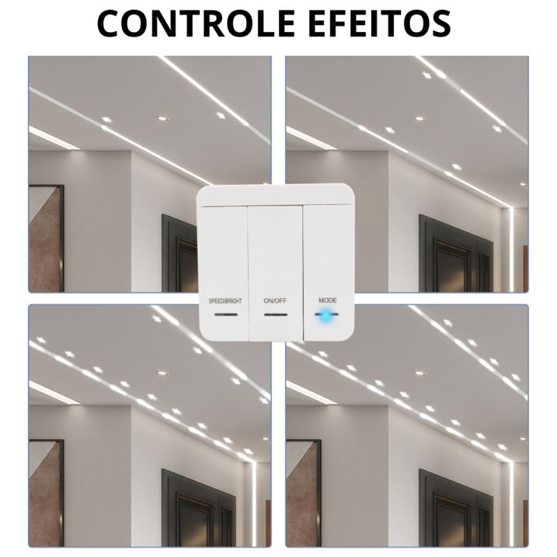 Fita LED Sequêncial 120led 24v 10m 1620lm/m ip22 8mm 12w/m