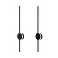 Arandela Axis LED Moderna Vertical Bivolt Preta para Ambientes Internos