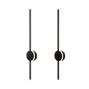 Arandela Axis LED Moderna Vertical Bivolt Preta para Ambientes Internos