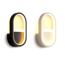 Arandela Aura LED Moderna Bivolt Preta ou Branca para Ambientes Internos