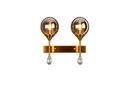 Arandela Royale Dourada com 2 Globos de Vidro – Design Luxuoso Bivolt