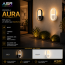 Arandela Aura LED Moderna Bivolt Preta ou Branca para Ambientes Internos