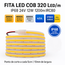 FITA LED PARA PISCINA (COB 12W IRC80 1200LM/M 25M FRETE GRÁTIS)