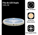 Fita Led ( Dupla 240led/m 10m Ip20 110v 3528 20w/m 3x Sem Juros )