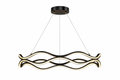Pendente Essence LED Moderno Ondulado Dourado Bivolt