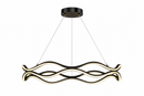 Pendente Essence LED Moderno Ondulado Dourado Bivolt