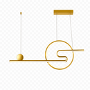 Pendente Mono Industrial com Cúpula Metálica Preto e Dourado Bivolt