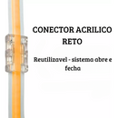CONECTOR FITA LED KIT 10 CONECTOR ACRILICO RETO PARA FITAS DE 8MM