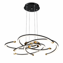 Pendente LED ASR Galaxy 80W Preto Dimerizável 3 Cores Moderno Bivolt